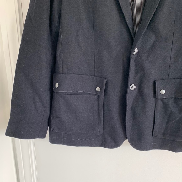 John Varvatos Wool Blazer Jacket Navy NEW! - Picture 4 of 8